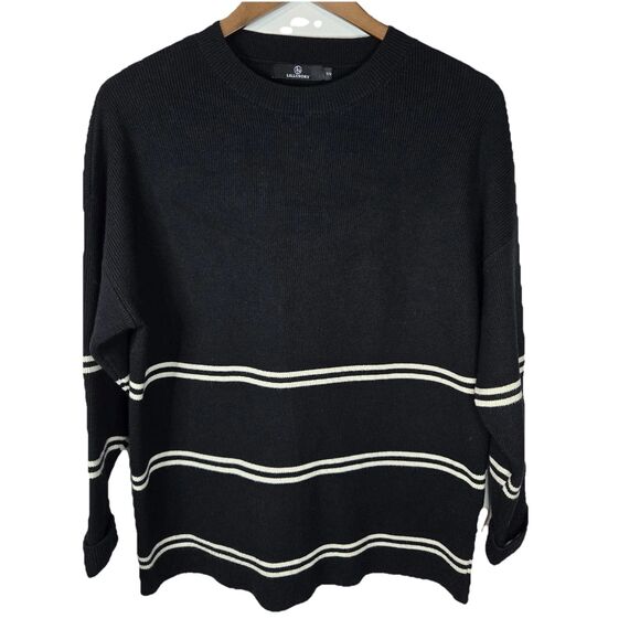 Lillusory Black White Stripe Sweater Dark Academia Small - Picture 1 of 6
